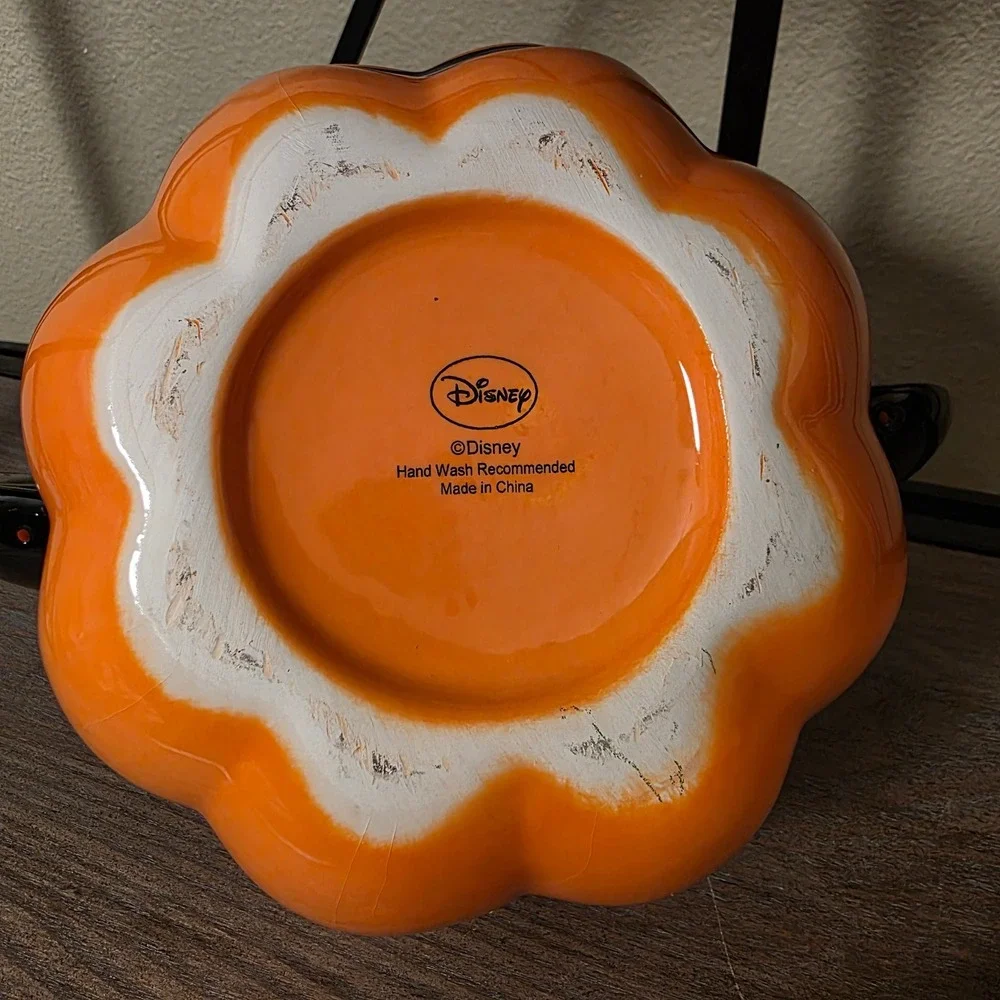 Disney Mickey‎ Mouse Pumpkin Halloween Cookie Jar Ceramic with Lid Holiday Decor